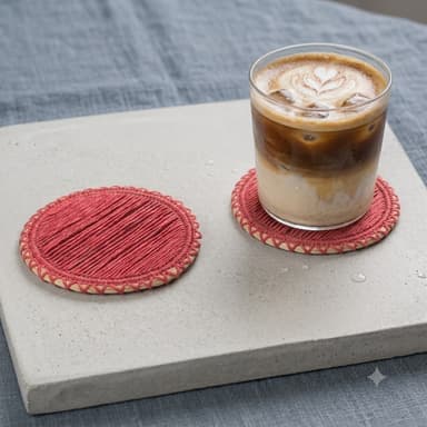 JNC Round Linear Paper Yarn Coaster - Canto