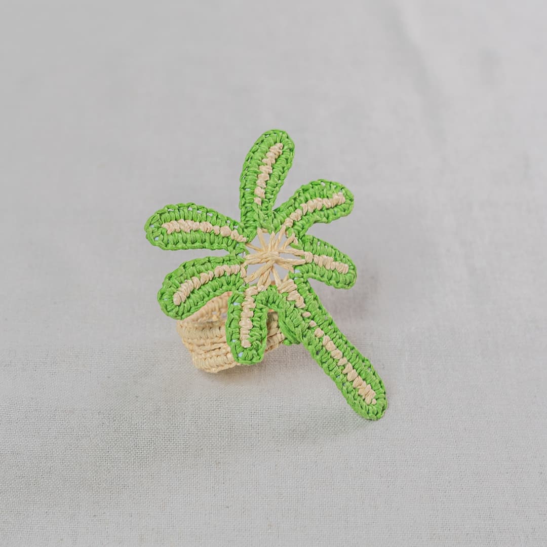 Spider Flower Paper Yarn Napkin Ring - Raya