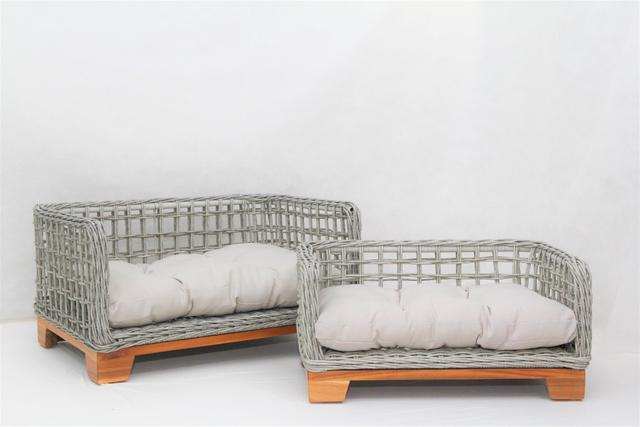 wicker square dog pet design