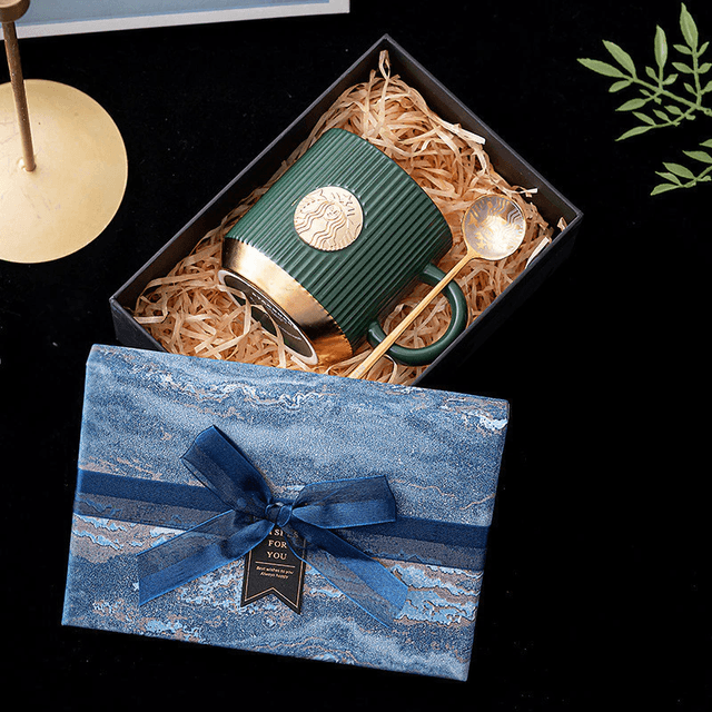 OEM ODM SET OF 2 GREEN PATTERNED BOXES WITH RIBBON BOW