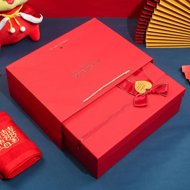 OEM ODM SET OF 3 RED BOXES WITH RIBBON BOW