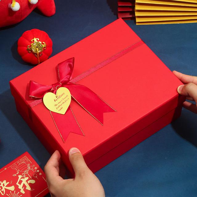 OEM ODM SET OF 3 RED BOXES WITH RIBBON BOW