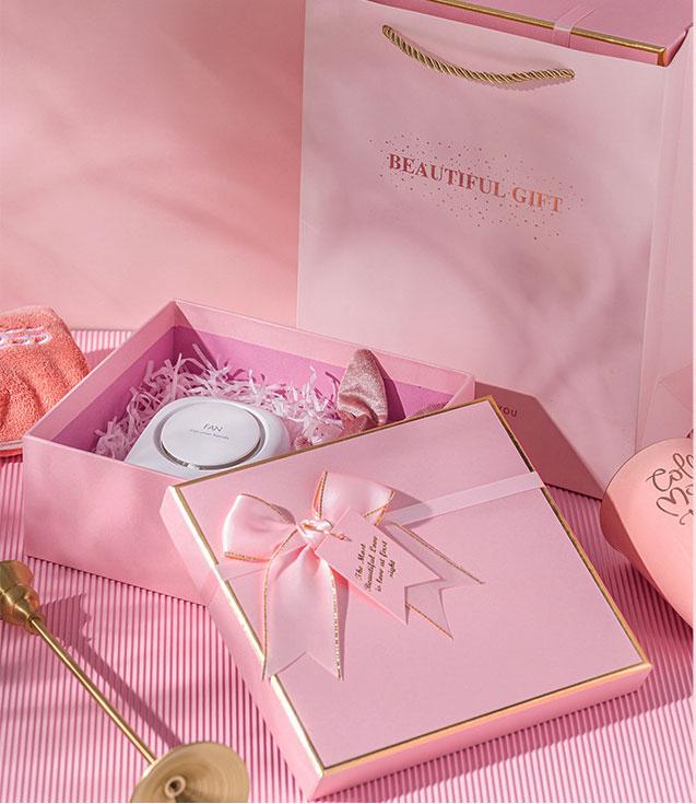 OEM ODM SET OF 3 PINK GLITTER BOXES WITH RIBBON BOW