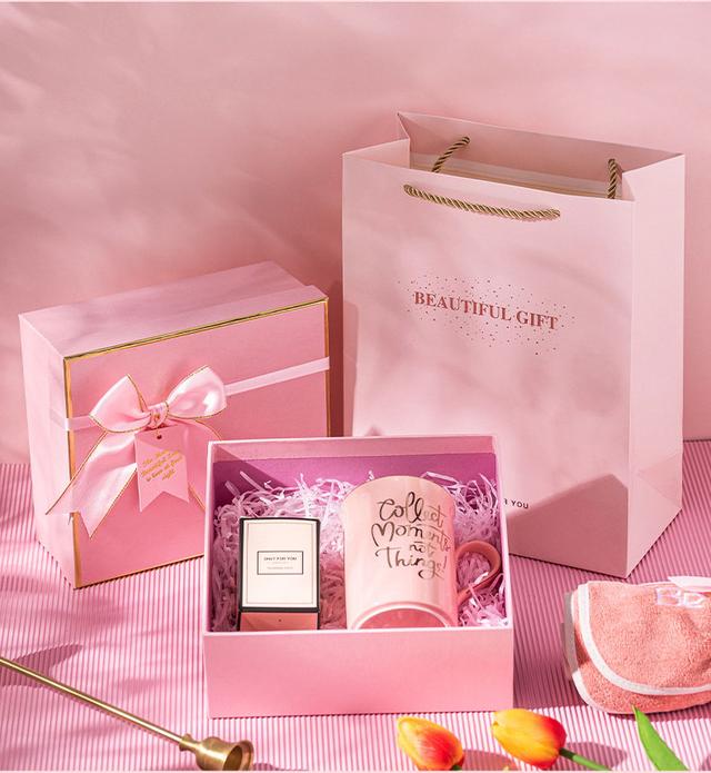 OEM ODM SET OF 3 PINK GLITTER BOXES WITH RIBBON BOW