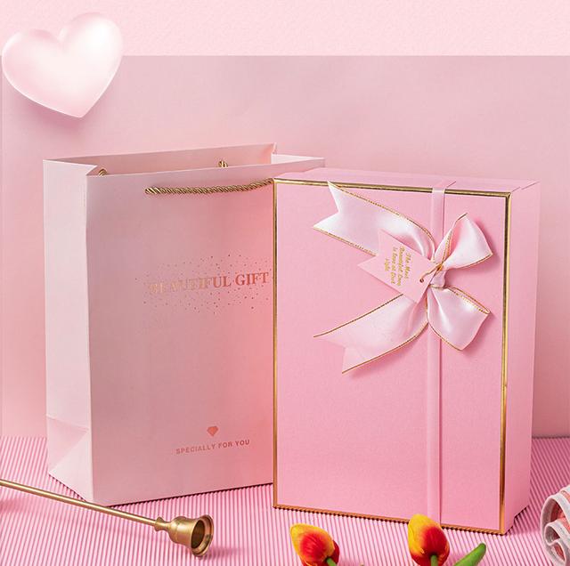 OEM ODM SET OF 3 PINK GLITTER BOXES WITH RIBBON BOW