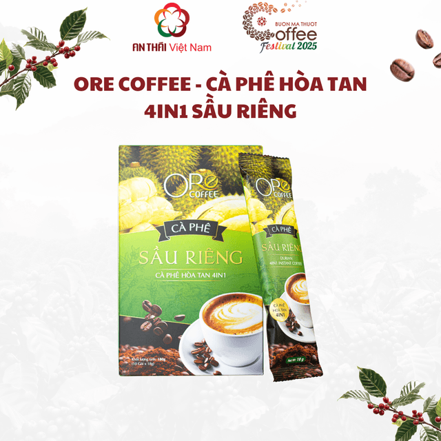 Ore Coffee Sầu Riêng - Cà Phê Hòa Tan 4in1