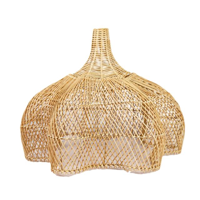 Handwoven Rattan Lampshade – Eco-Friendly Natural Light Fixture for Modern and Rustic Interiors