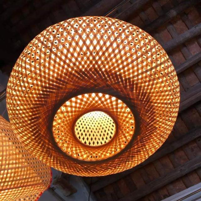 Handwoven Bamboo Lampshade, lantern, pendant lighting all 100% natural material - made in Vietnam