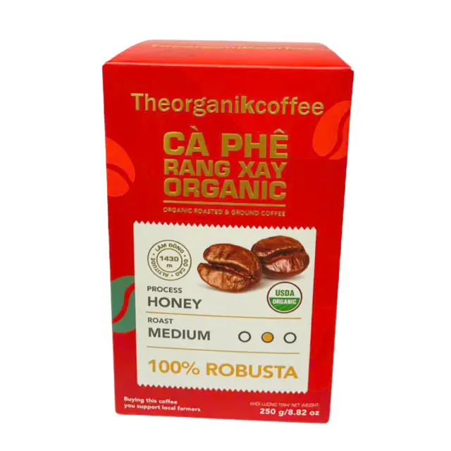 Organic Roasted & Ground Coffee 100% Robusta