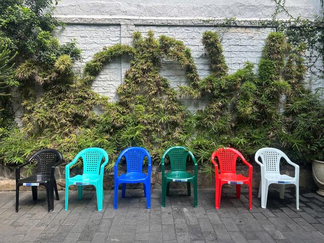 GILI CHAIR - Easy Stack Chair, 100% Polypropylene, Garden, MonoBlock chairs - BIG SIZE 29.7H x 20.4W x 21.3D inches