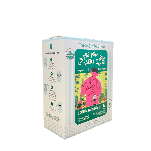 Organic drip coffee 100% Arabica