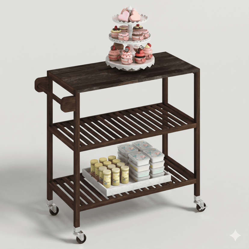 Kitchen Cart (Espresso Finish)