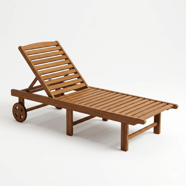 Eucalyptus Wooden Sun Lounger
