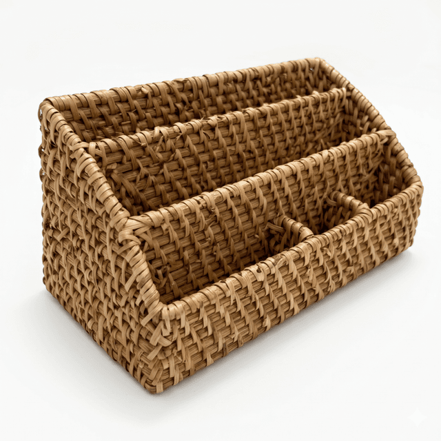 Rectangular Rattan Desktop Organizer – SVI10