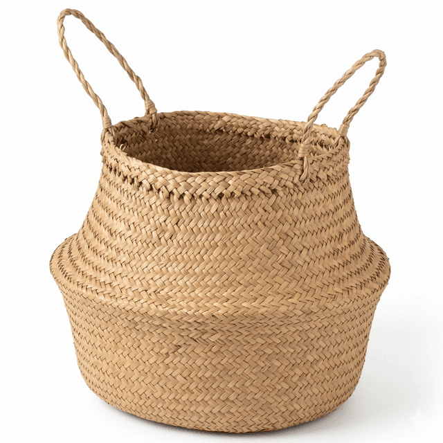 Round Foldable Seagrass Basket – SVI38