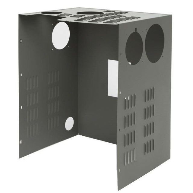 Sheet metal enclosure and cabinets. Metal boxes and brackets.