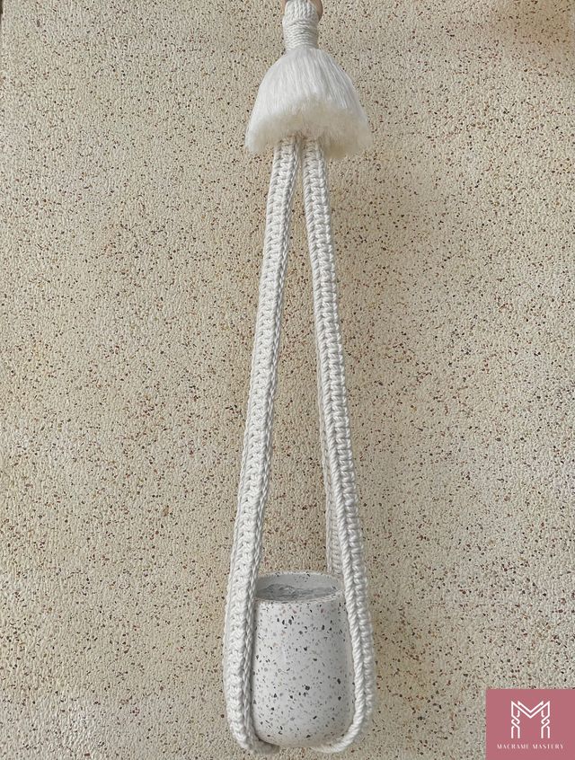 Macrame Plant Hanger | Handmade Boho Hanging Planter for Indoor Garden | Macrame Mastery | MM-MPH-23110401