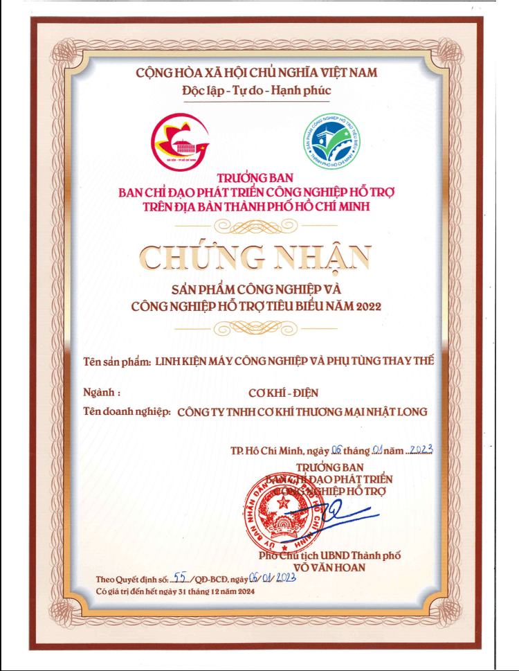 Typical supporting industrial products for Industrial components and Spare Parts 2021-2022