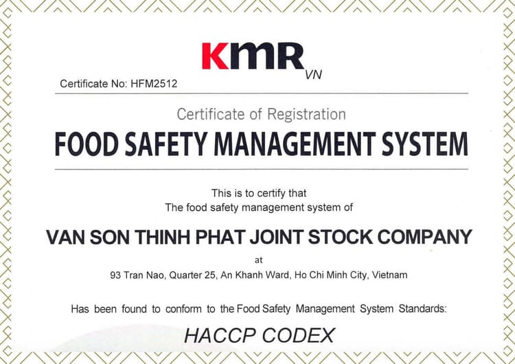 Chứng nhận Hệ thống An toàn Thực phẩm