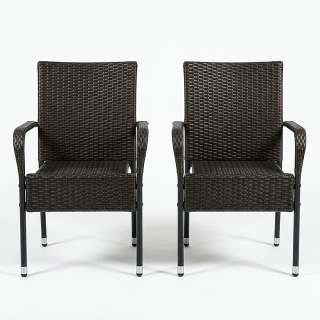 Stacking Chair – Brown (2pcs)