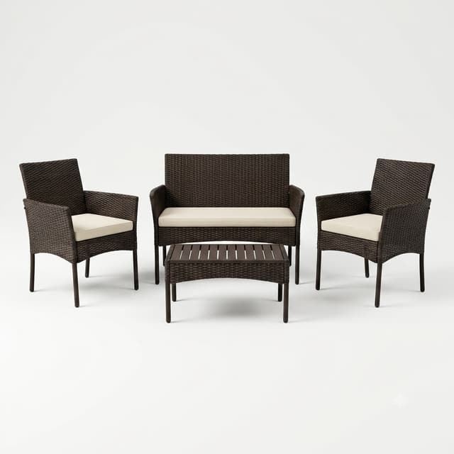 Sofa Set Brown/Beige