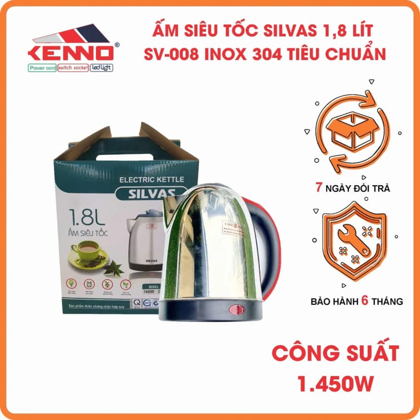 Silvas Electric Kettle 1.8L (KNAST01)