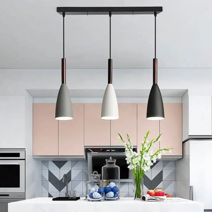 3-Light Tall Glass Pendant Lamp Set (BT3LC)