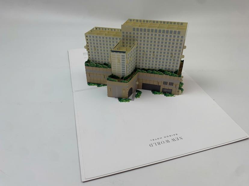 Custom Pop-up Cards - 5 Stars New World Hotel